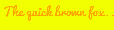 Image with Font Color FFA600 and Background Color F2FF00